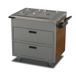 AMB4 Hot/Cold Service Trolley in Oak Finish