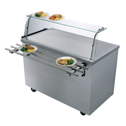 HC20MSO General Purpose Plain Top Hot Cupboard with Glass Overshelf