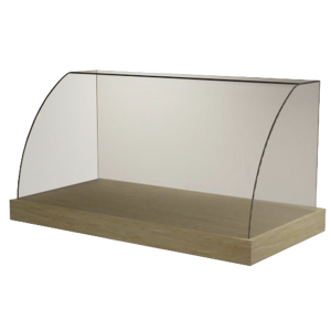 VIC01 Curved Glass Ambient Cake Display