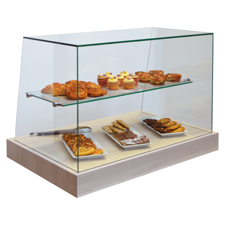 VIC01SQ Square Glass Ambient Cake Display - Image 3
