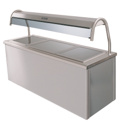 CARIB3.2B16 Caribbean Glass Top Hot Cupboard