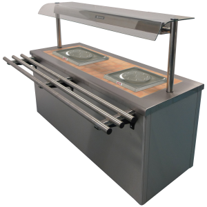 CARIB4.212 Caribbean Carvery Tiled Top Hot Cupboard