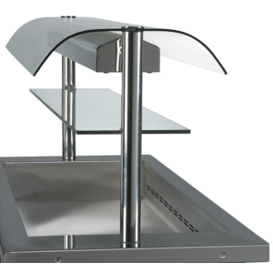 GANISF Curved Glass LED Illuminated Island Gantry